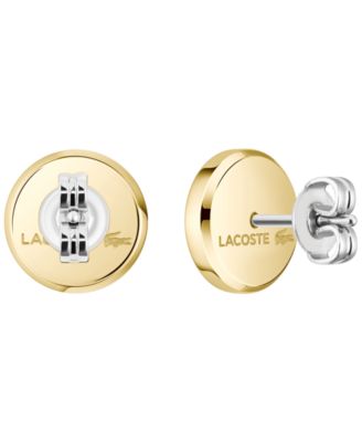 Men's Arthor Silver-Tone Stainless Steel with Enamel Crocodile Stud Earrings
