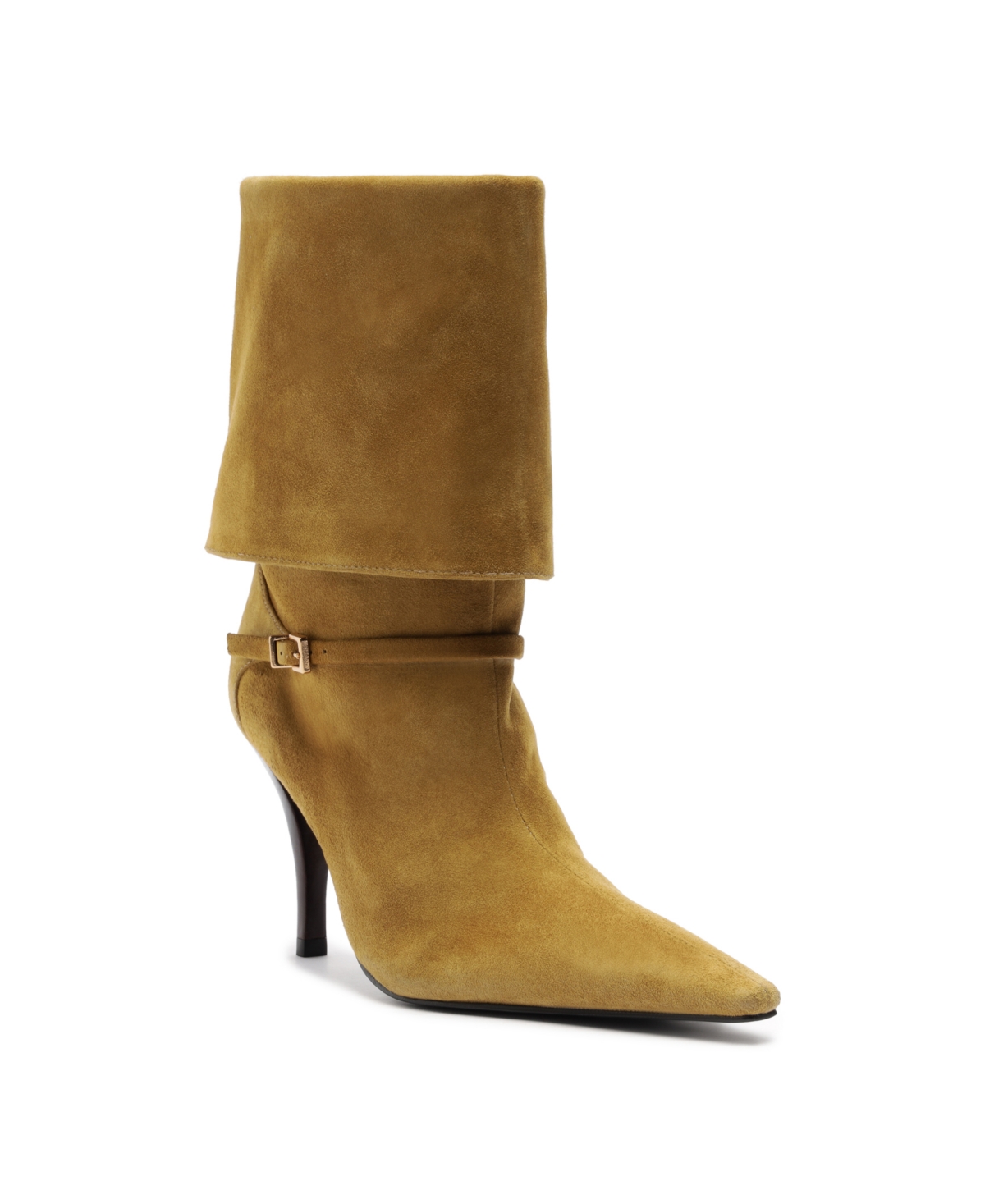 Schutz Rudy Foldover Buckle Boot In Dried Pistachio, Women's At Urban Outfitters In Green