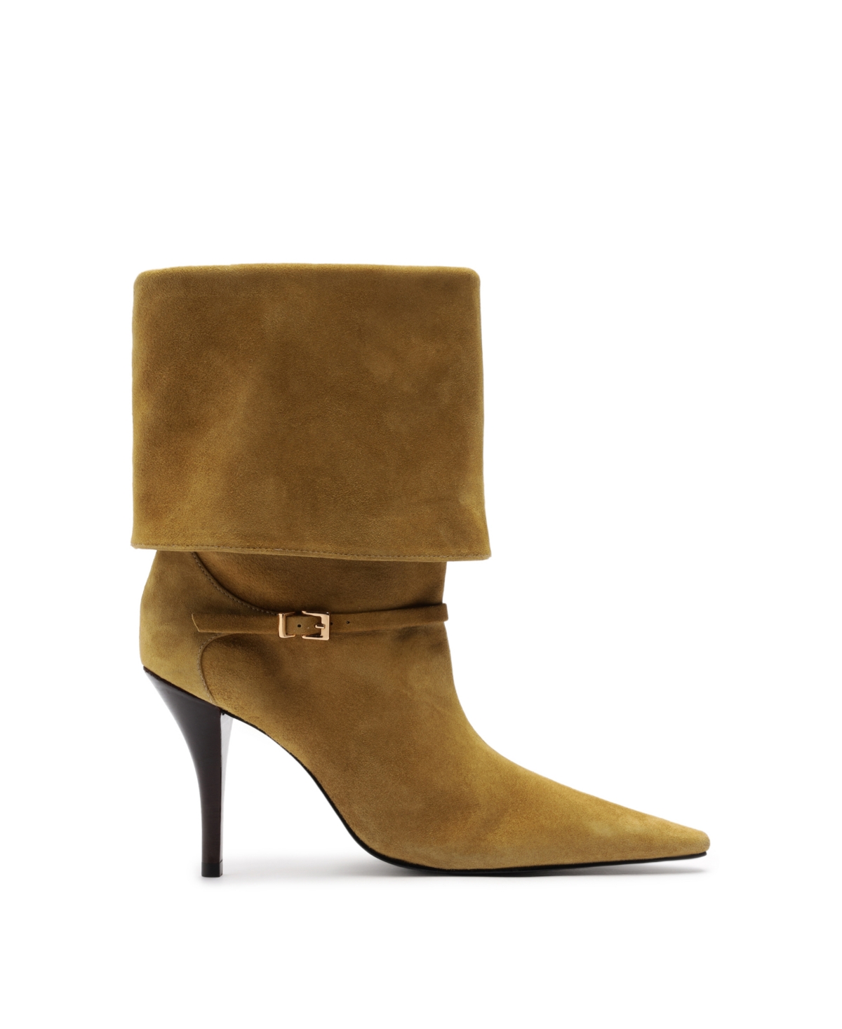 Schutz Rudy Foldover Buckle Boot In Dried Pistachio, Women's At Urban Outfitters In Green