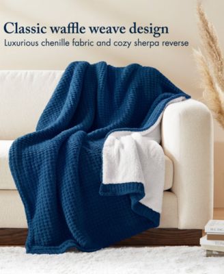 Rowan Waffle Knit Chenille Throw, 50" x 60"