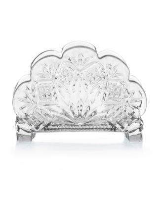 Dublin Crystal Scalloped Standing Napkin Holder