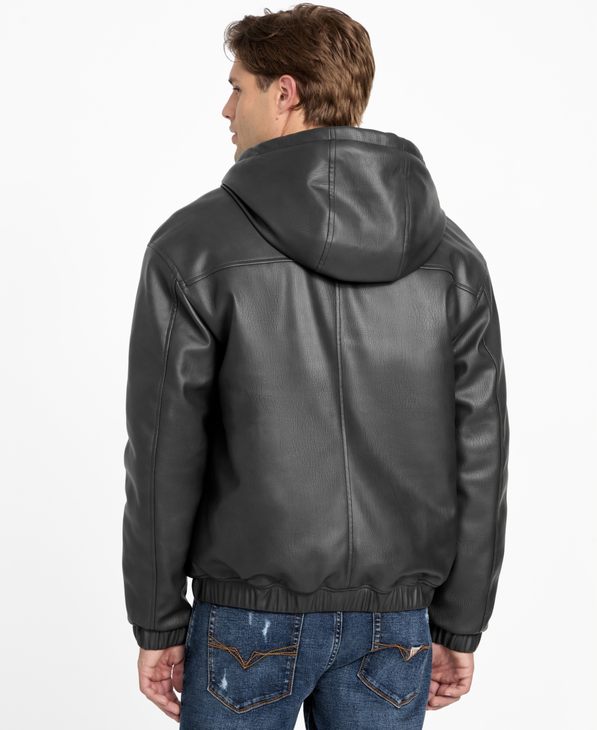 Guess Men's Hooded Full-Zip Jacket
