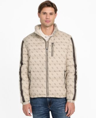 Men's Regular-Fit Color-Block Puffer Jacket