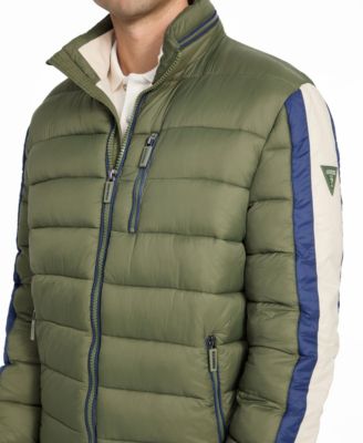 Men's Regular-Fit Color-Block Puffer Jacket