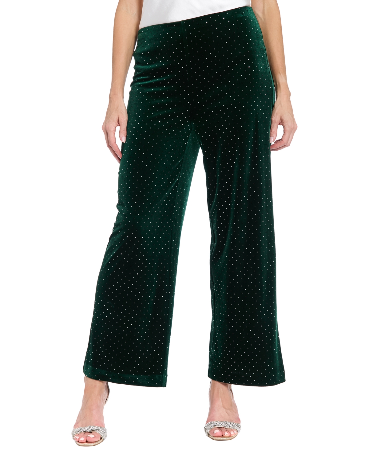 Muse Women's Clean Waistline Velvet Straight Leg Pants In Black