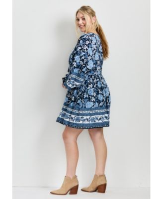 Women's Livvy Boho Border Print Mini Dress
