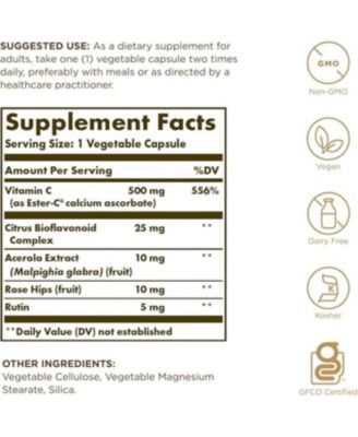 Ester-C Plus Vitamin C (Ester-C Ascorbate Complex) ,500 mg ,50 V Caps