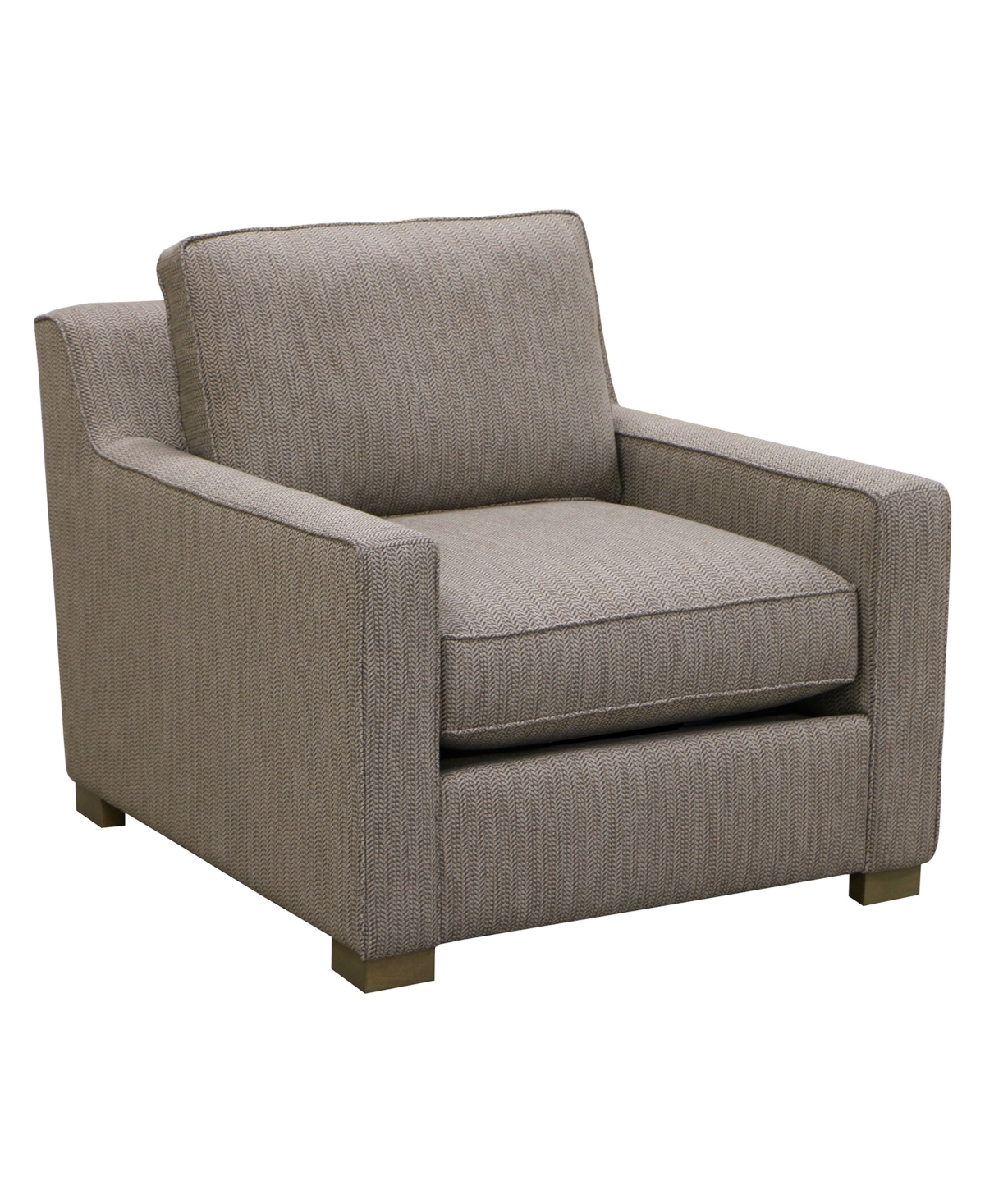 Macy's Stacia 37" Fabric Fully Padded Chair In Brown