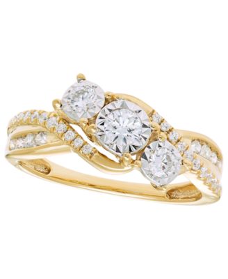 Diamond Ring (1/2 ct. t.w.) in 10k Yellow Gold (also in 10k White Gold)