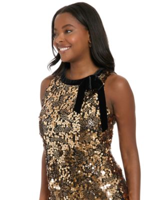Women's Sequin Detail Sleeveless Top