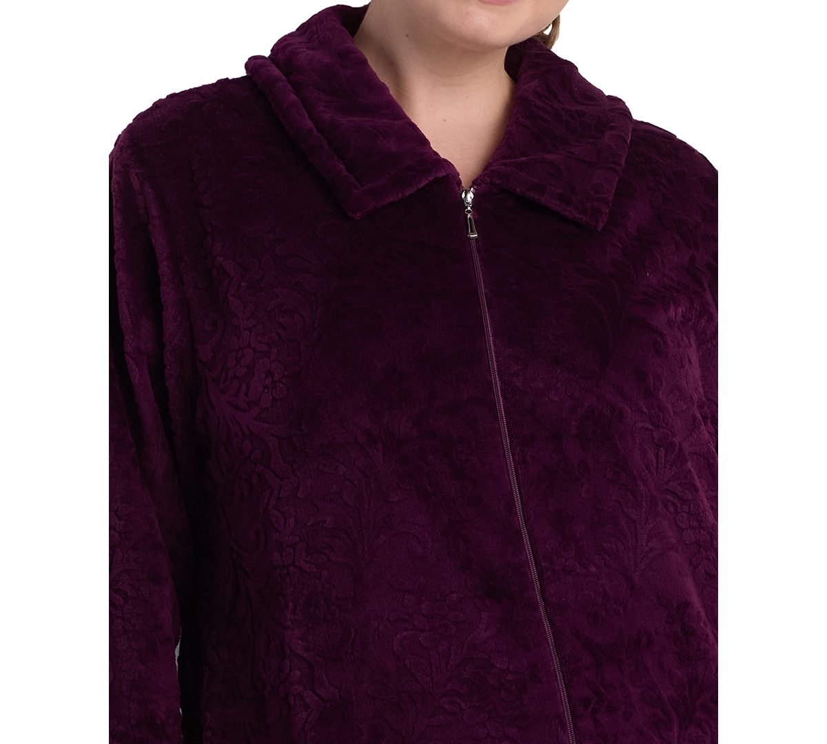 Miss Elaine Women's Long-Sleeve Solid Robe