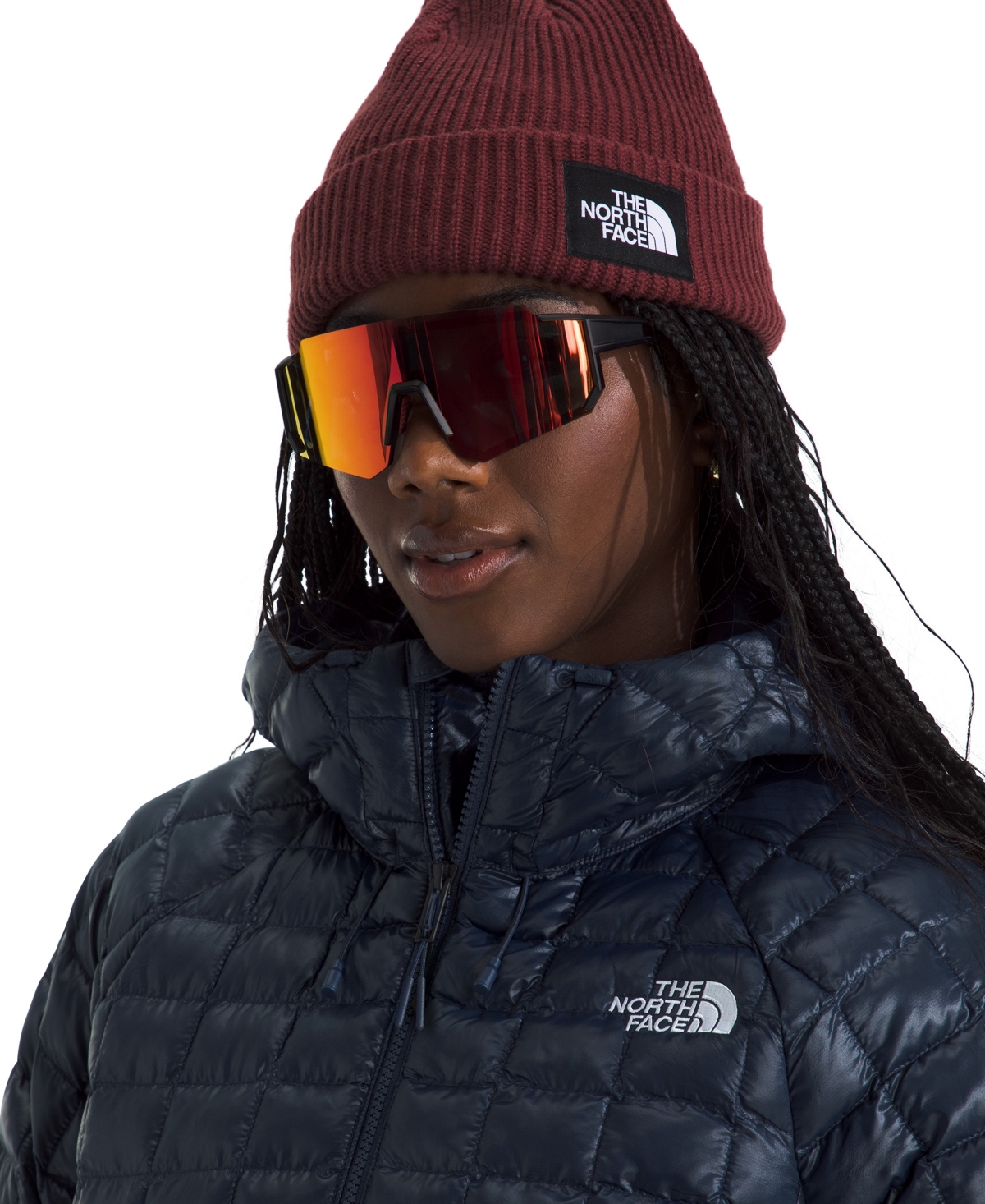 The North Face Plus Size Thermoball Hooded Parka Jacket In Blue