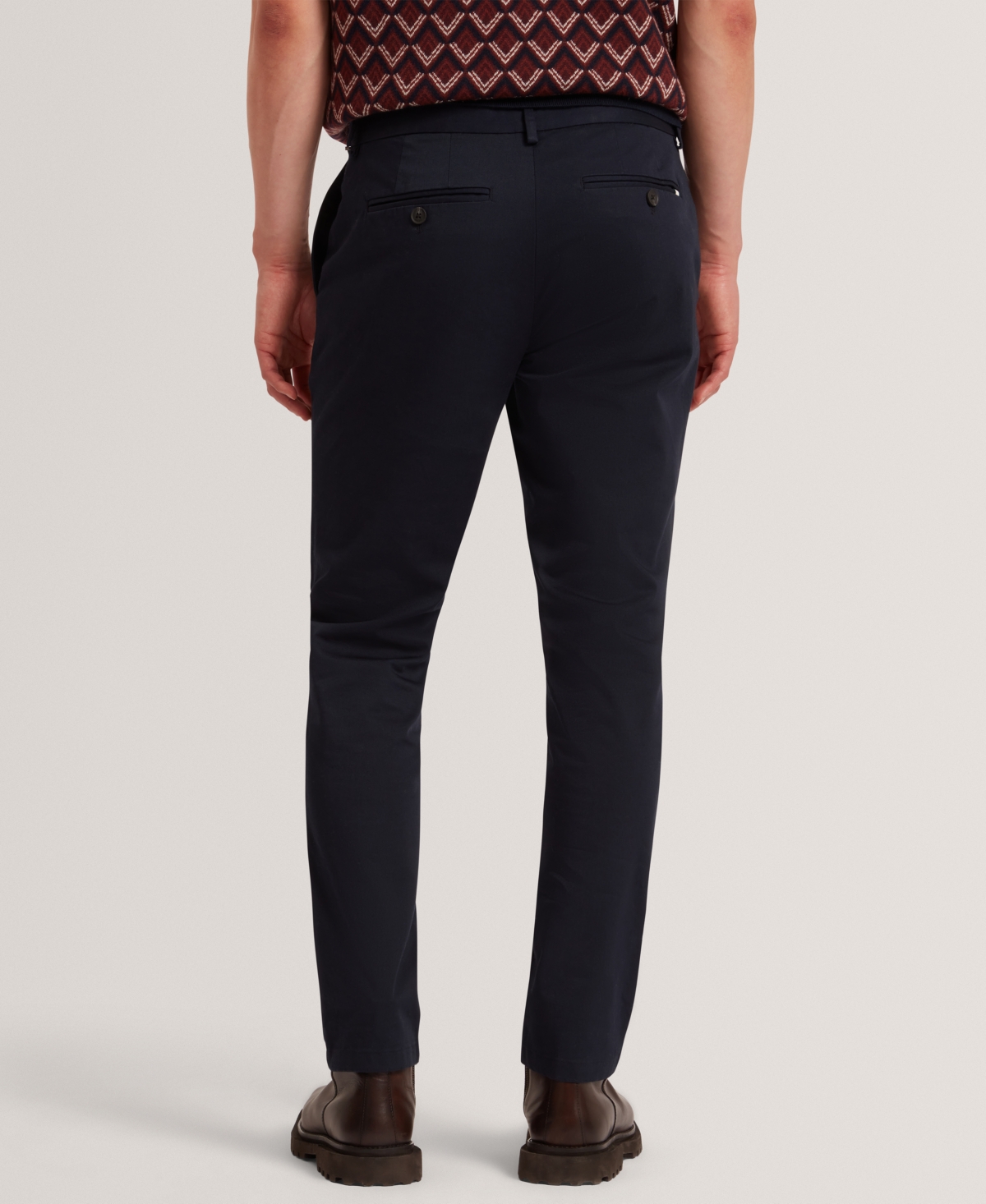Ted Baker Howeton Slim Stretch Cotton Chino Pant In Black