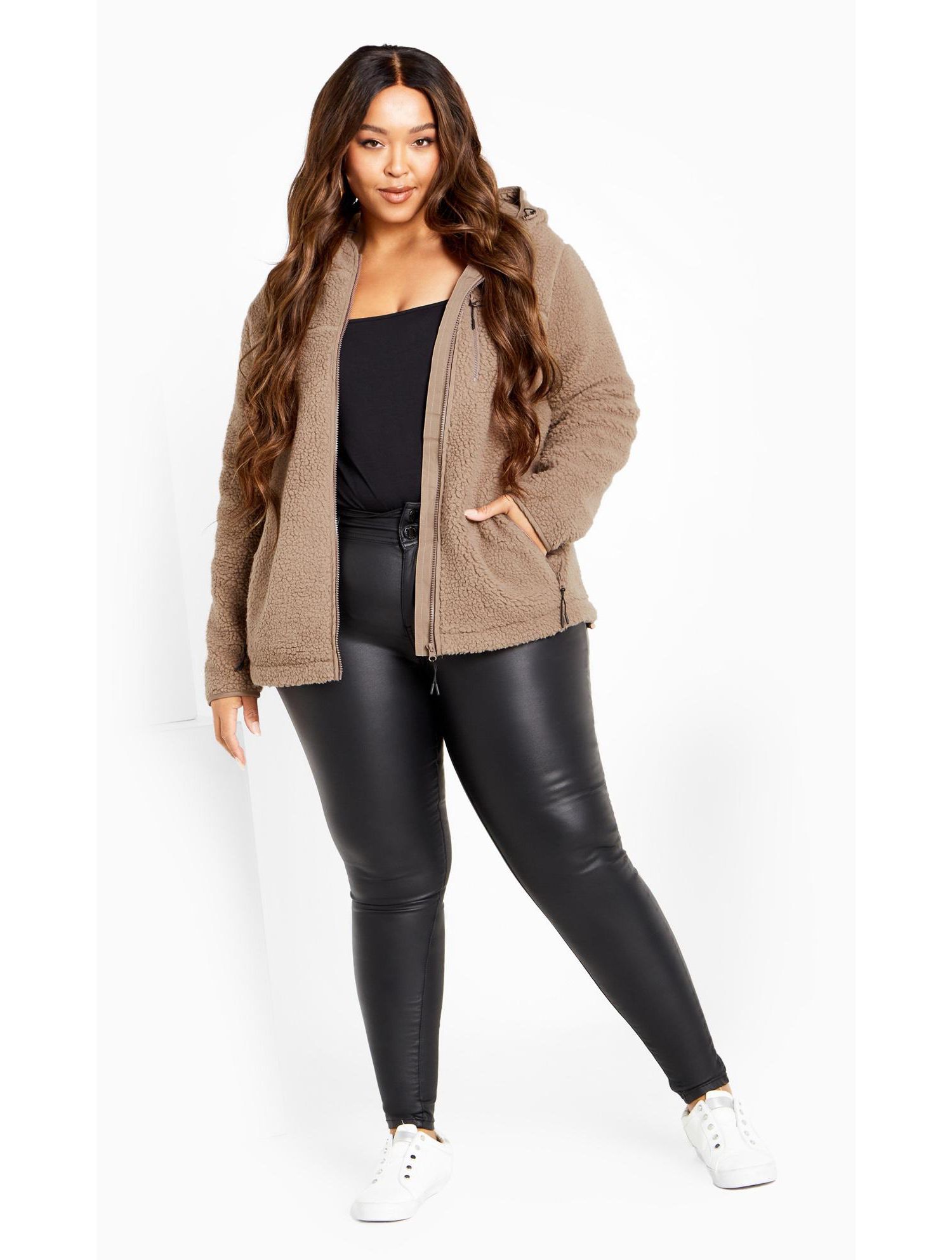 Women's Plus Size Kyla Fleece Zip Front Jacket