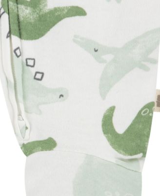 Baby Boys' Printed Full-Zip Footed Long-Sleeve Coverall