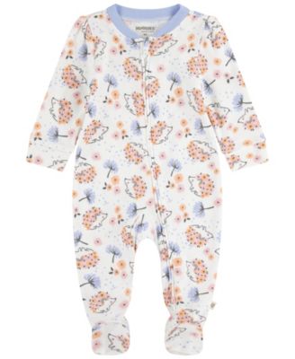 Huggies - Baby Girls Printed Footed Crewneck Coverall