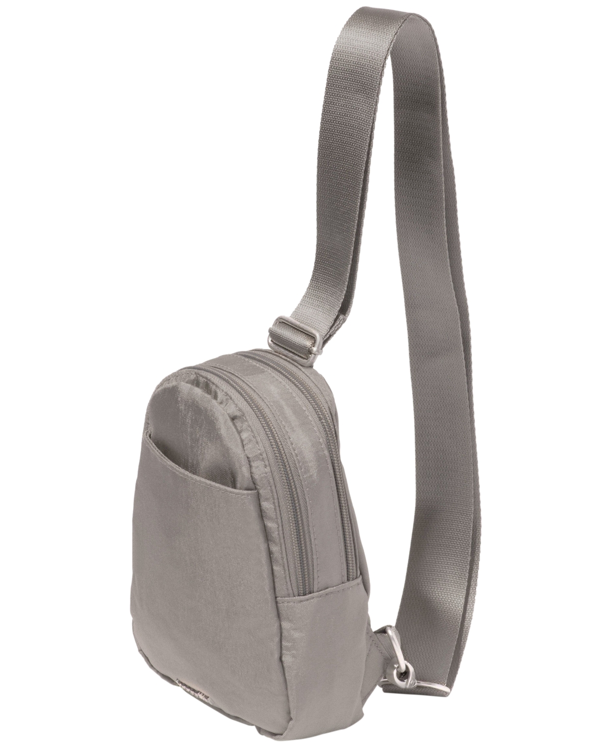 Baggallini Mini Double Zip Sling Bag In Gray