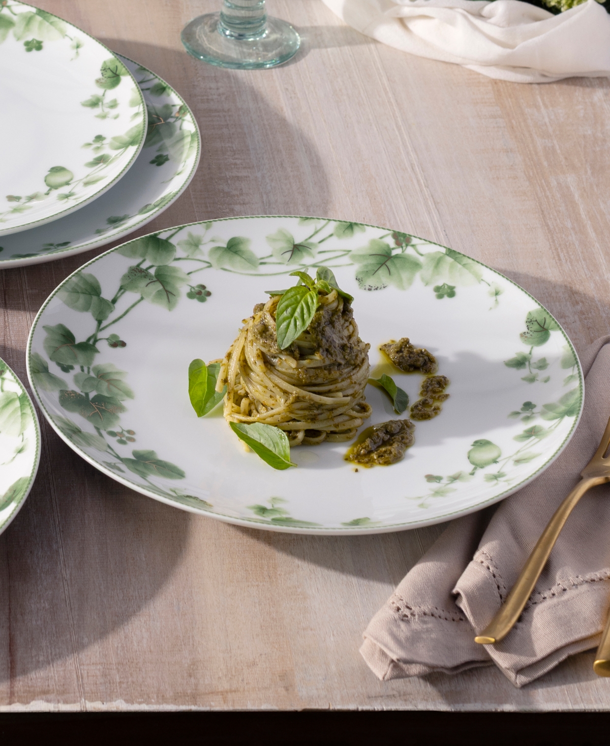 Noritake Ivy Whisper Dinner Plates, Set Of 4 In Green