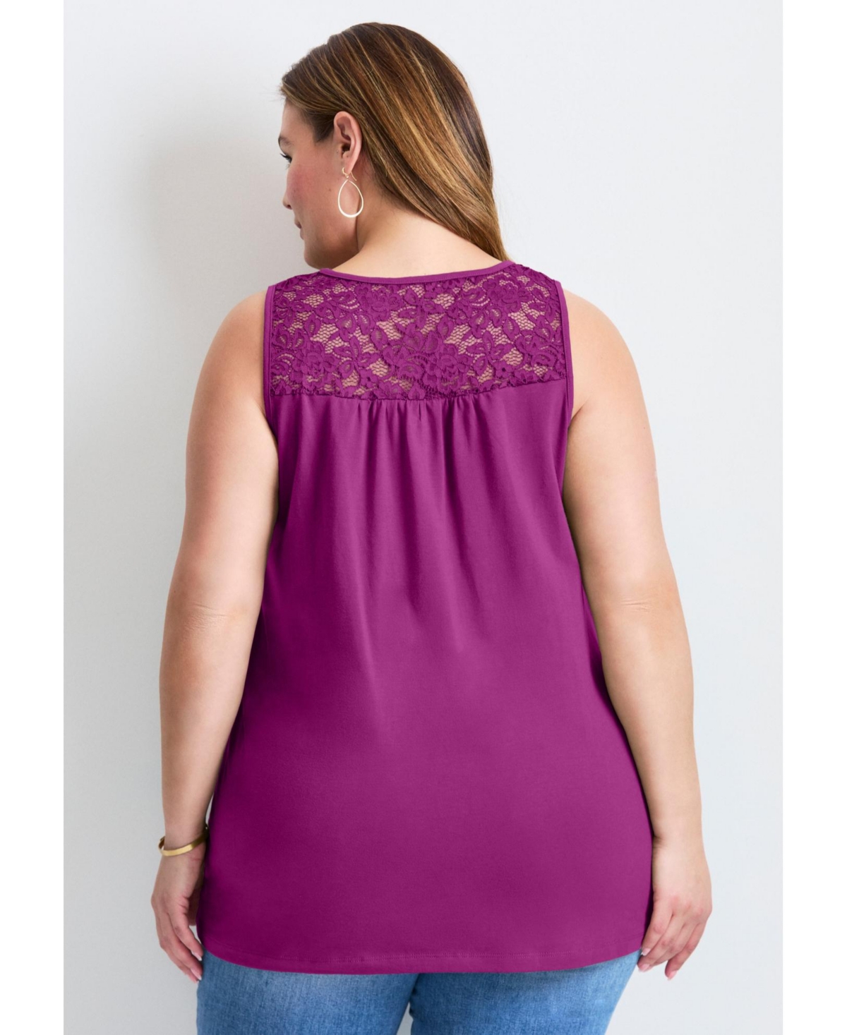 Avenue Women's Lace Yoke Detail Tank (Women's Top)