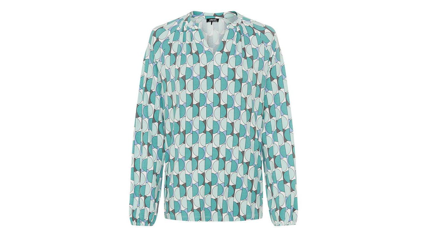 Женская футболка Olsen Tops & Tees Geo Tunic, цвет: Тёмный мятный — фото 5