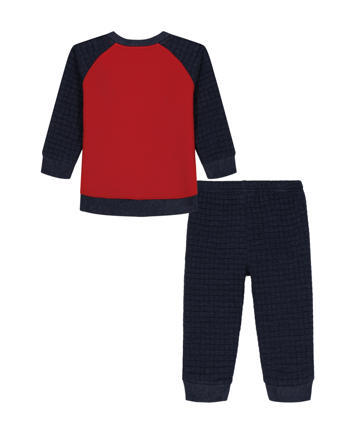 Tommy Hilfiger Baby Boy Quilted Crew Sweatshirt and Joggers, 2-Piece Set