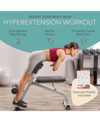 SculptTrainer Roman Chair – Adjustable Hyperextension Bench for Core, Back & Ab Workouts – Foldable Home Gym Equipment