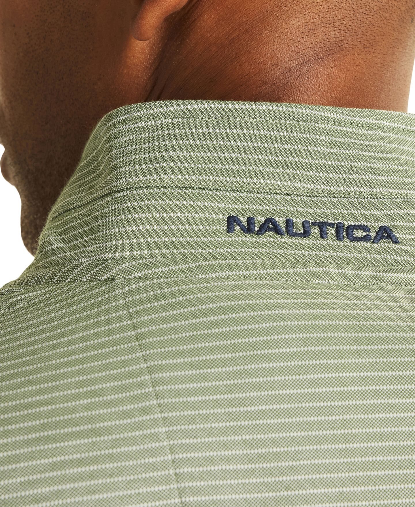 Мужская толстовка Nautica Striped Quarter-Zip, цвет: Бронзовый зелёный — фото 5