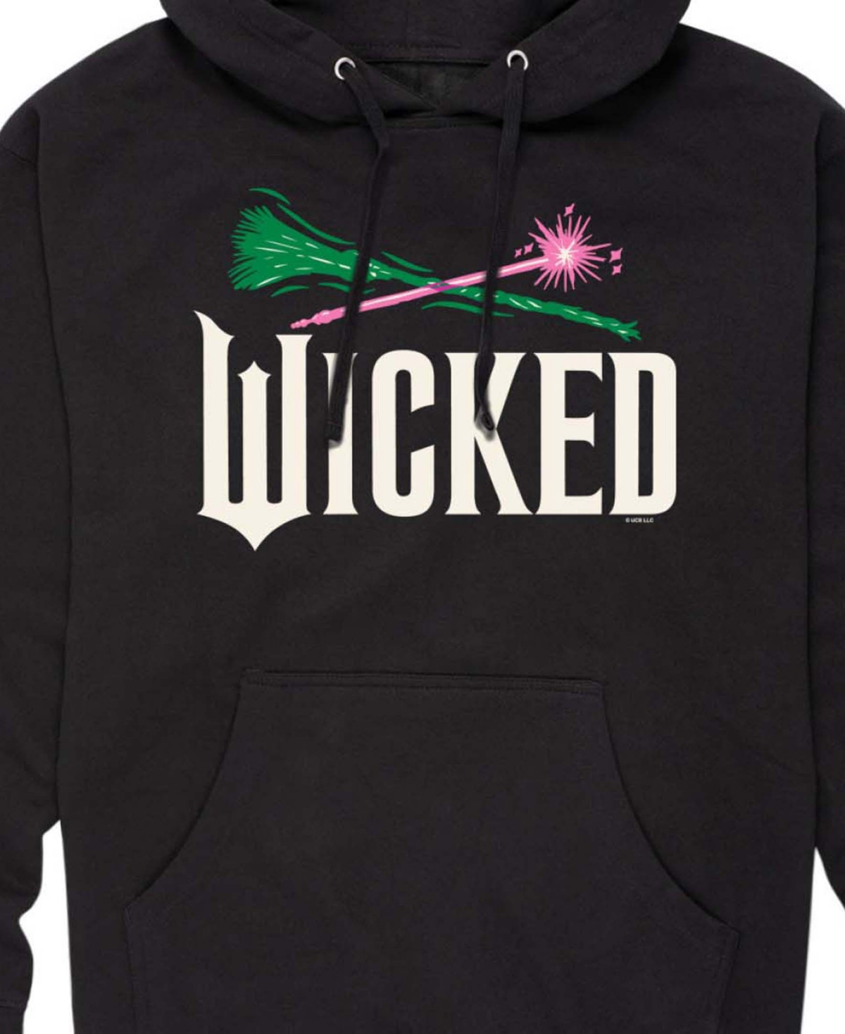 Airwaves Men's Wicked Part 2 Broom And Wand Logo Long-sleeve Pull-on Hoodie In Black