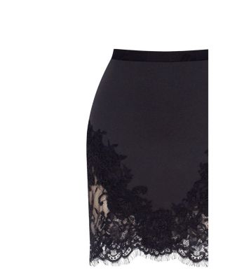 Women's Millla Fitted Obsidian Mini Skirt Adorned With Lace