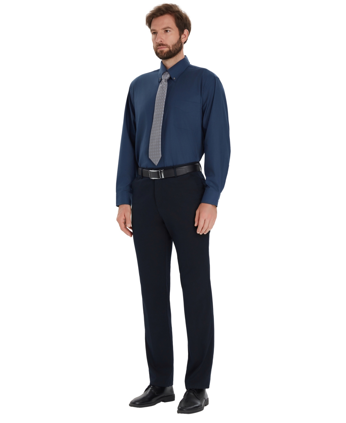 Club Room Men's Pinpoint Button Front Solid Dress Shirt, Macy's Exclusive