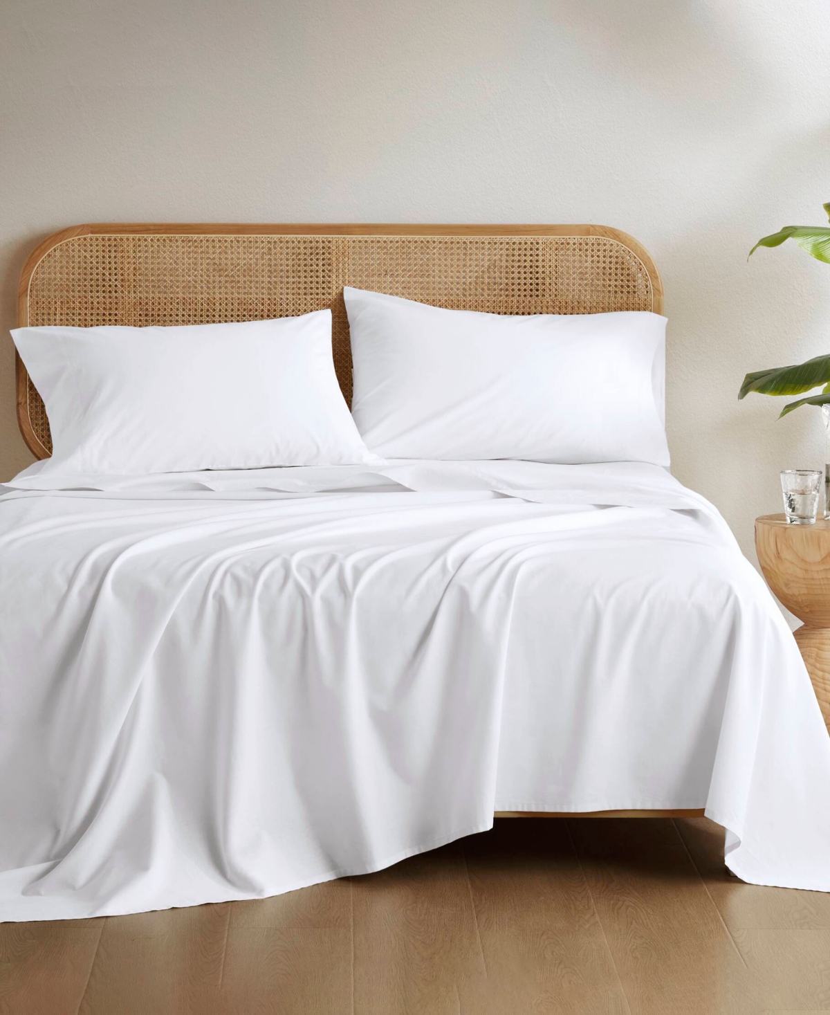 510 Design Super 144-thread Count Cotton 3-pc. Sheet Set, Twin Xl In White