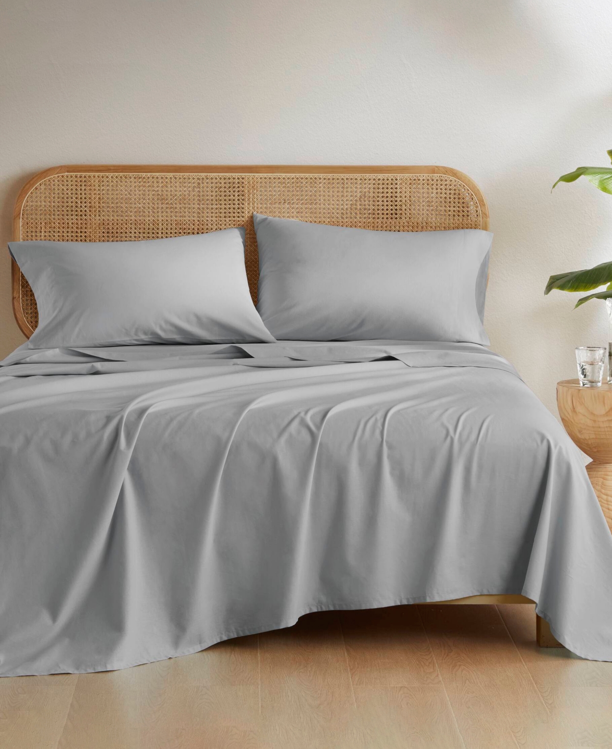 510 Design Super 144-thread Count Cotton 3-pc. Sheet Set, Twin Xl In Gray