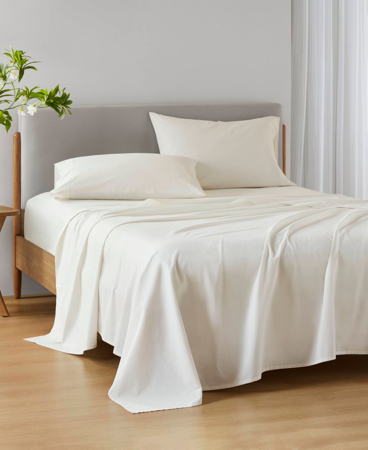 510 Design Super 144-thread Count Cotton 3-pc. Sheet Set, Twin In White