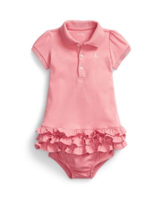 Polo Ralph Lauren Baby Girls Ruffled Polo Dress and Bloomer 2-Piece Set - Desert Rose 34$
