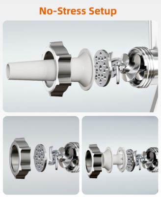 1200W Electric Meat Grinder with Sausage Tubes, Kibbe Kit, and Cleaning Brush