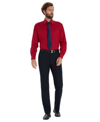 Men's Solid Regular-Fit Dress Shirt