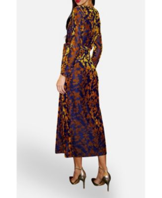 Women's Dresses Velour Stretch Midi Dress