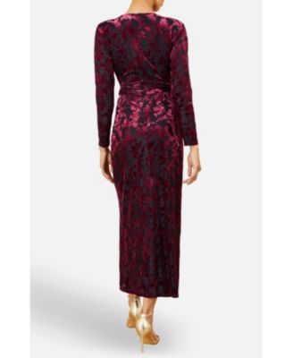 Women's Dresses Velour Stretch Midi Dress