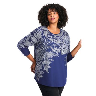 Plus Size Millie Women's 3/4 Sleeve Top