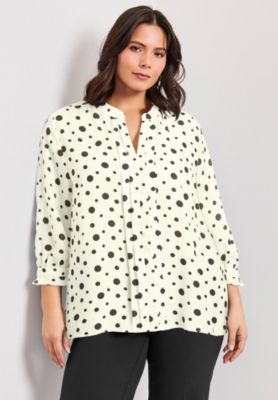 Plus Size Pintuck Popover Women's Top