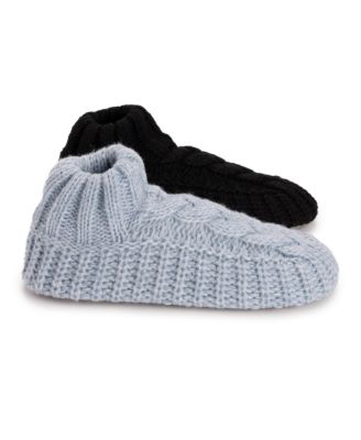 Women's Cuffed Sweater Knit Ballerina - 2 Pair Pack