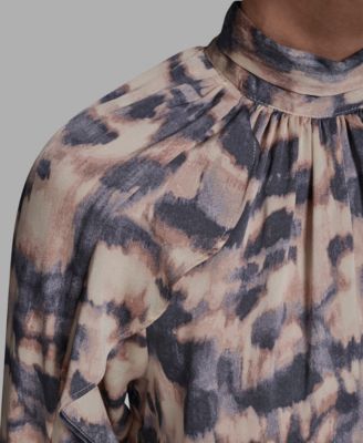 Women's Hammered Satin Tiered Shift Dress