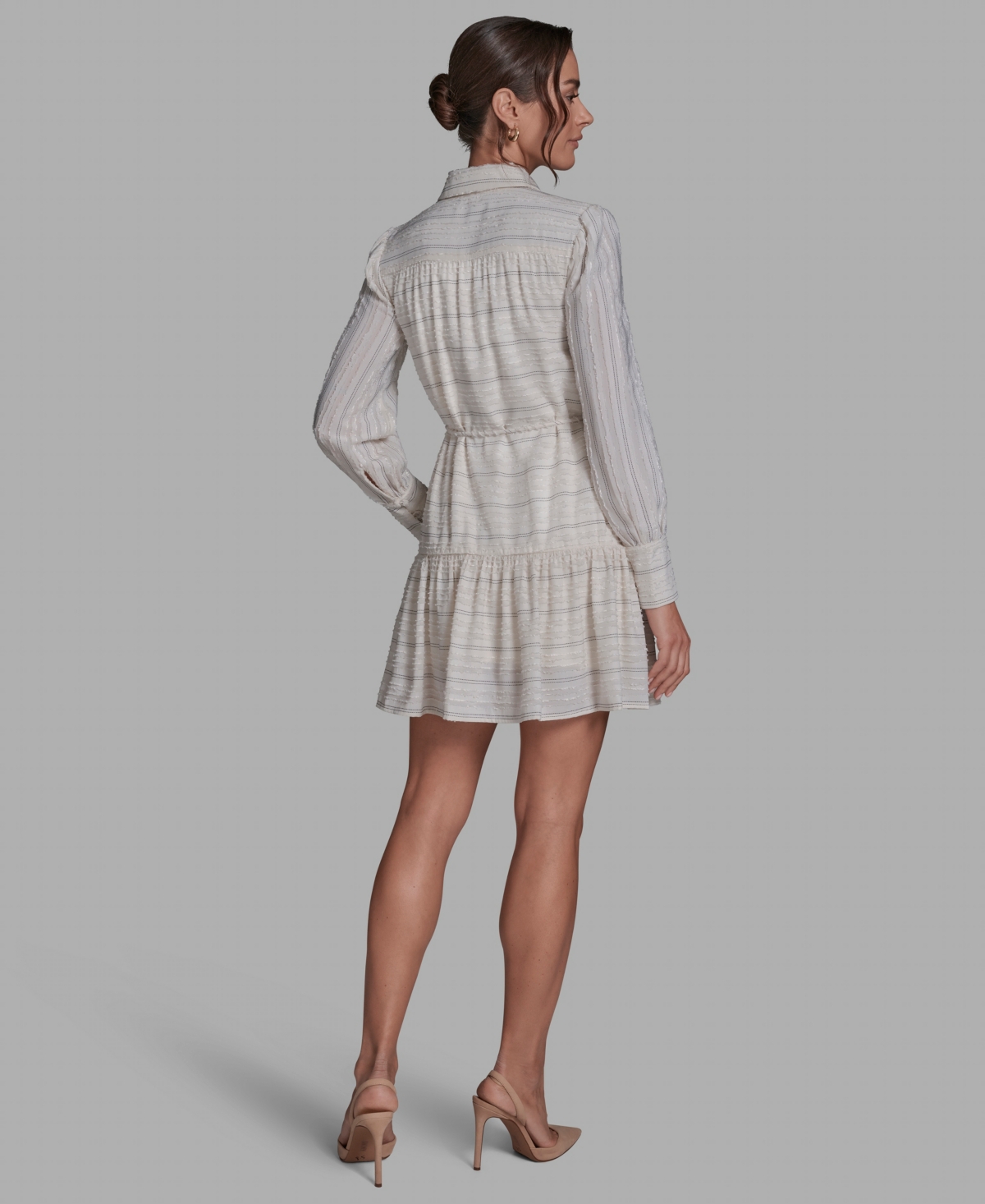 Bcbg Women's Striped Button-Down Mini Shirt Dress