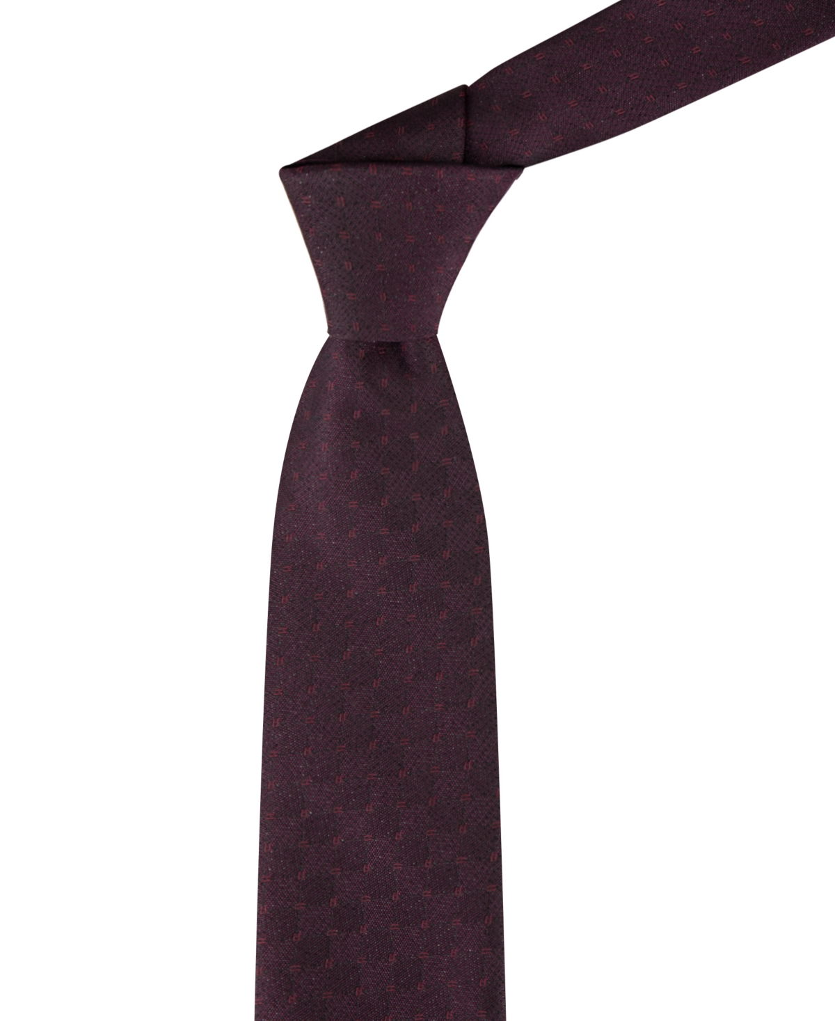 Calvin Klein Men's Ella Lurex Dot Tie In Burgundy