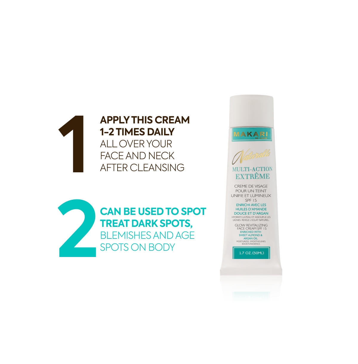 Naturalle Multi-Action Extreme Glow Revitalizing Face Cream Spf 15 - 1.7oz