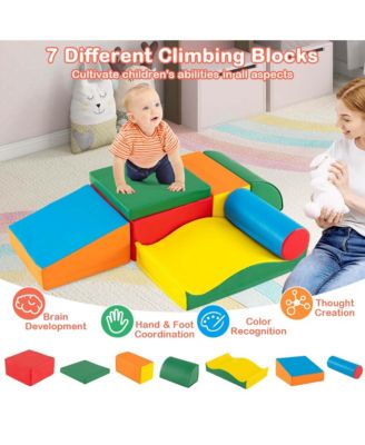 7 PCS Lightweight Foam Corner Climber Toddlers Colorful Climbing Toys with EPE Foam