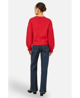 Women's Hand Embroidered Chunky Knitted Cardigan