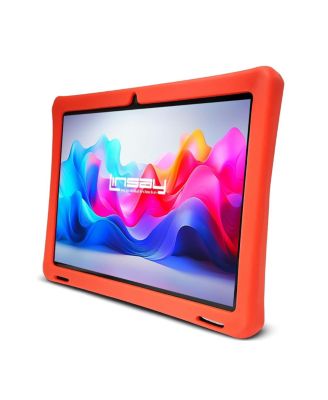 10.1" Kids Funny Tablet Octa Core 128GB Bundle with Red Kids Backpack New Android 15 Dual Camera