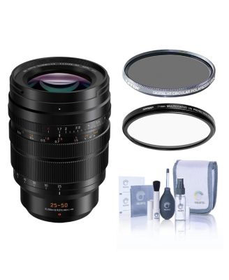 LUMIX G Leica DG Vario-Summilux 25-50mm f/1.7 Aspherical Lens for Micro Four Thirds, Bundle with Tiffen 77mm UV and CPL Filters