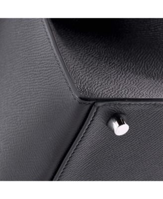 Kelly 32 Handbag Black Epsom with Palladium Hardware